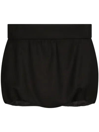 Dolce & Gabbana High-waisted Shorts In Black