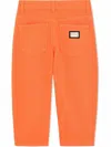 Dolce & Gabbana High-waisted Straight Leg Jeans In Orange