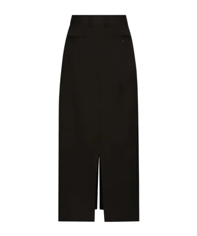 Dolce & Gabbana High-waisted Straight Skirt In Black
