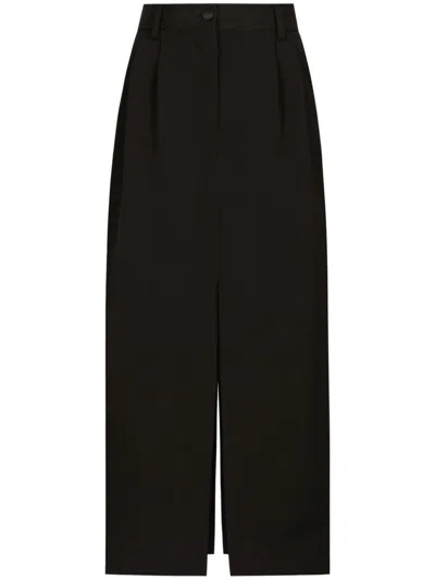 Dolce & Gabbana Gerader Rock Mit Hohem Bund In Black