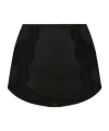 Dolce & Gabbana Satin High-waisted Panties With Lace Details In Black