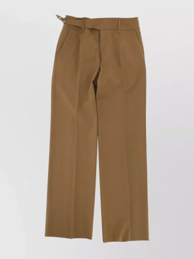 Dolce & Gabbana High-waisted Wide Leg Trousers In Brown