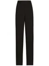 Dolce & Gabbana High-waisted Wide-leg Trousers In Black