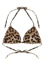Dolce & Gabbana High-waisted Women's Mini Bikini In Brown
