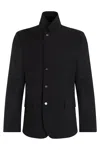 Dolce & Gabbana High-collar Button-front Jacket For Men In Black