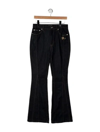 Pre-owned Dolce & Gabbana High-rise Flared Jeans In Black