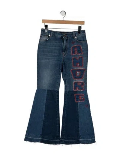 Pre-owned Dolce & Gabbana High-rise Flared Jeans In Blue