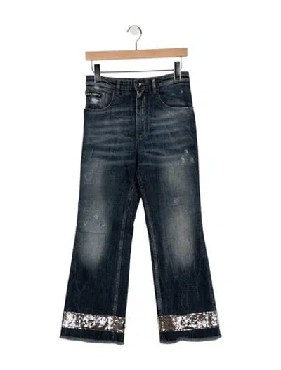 Pre-owned Dolce & Gabbana High-rise Flared Jeans In Blue