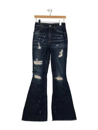 Pre-owned Dolce & Gabbana High-rise Flared Jeans In Blue