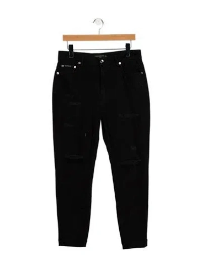 Pre-owned Dolce & Gabbana High-rise Skinny Leg Jeans In Black