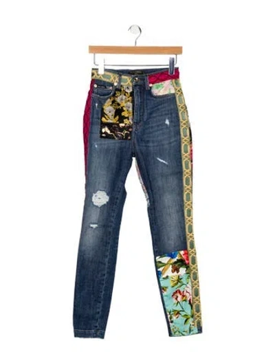 Pre-owned Dolce & Gabbana High-rise Skinny Leg Jeans In Blue