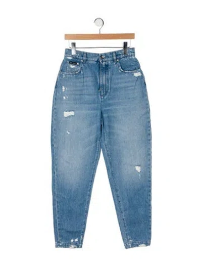 Pre-owned Dolce & Gabbana High-rise Skinny Leg Jeans In Blue