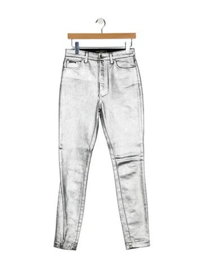 Pre-owned Dolce & Gabbana High-rise Skinny Leg Jeans In Multi