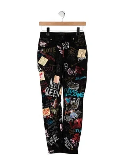 Pre-owned Dolce & Gabbana High-rise Straight Leg Jeans In Black