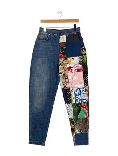 Pre-owned Dolce & Gabbana High-rise Straight Leg Jeans In Blue