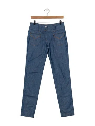 Pre-owned Dolce & Gabbana High-rise Straight Leg Jeans In Blue