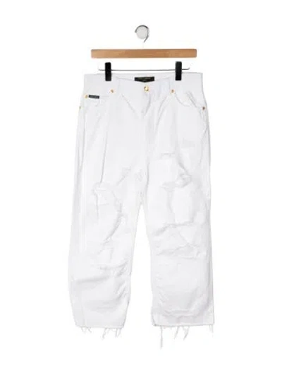 Pre-owned Dolce & Gabbana High-rise Straight Leg Jeans In Neutral