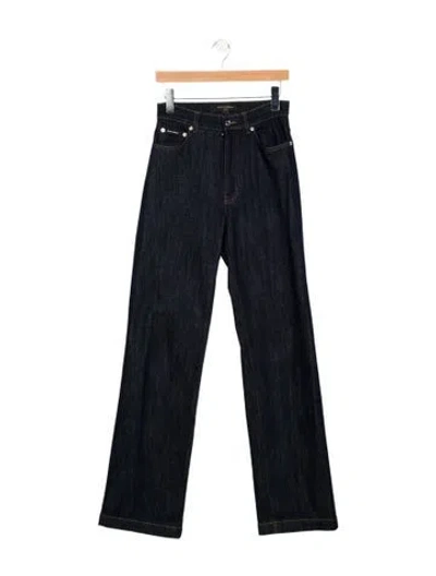 Pre-owned Dolce & Gabbana High-rise Wide Leg Jeans In Gray