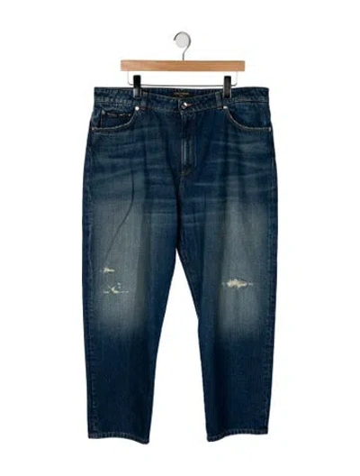 Pre-owned Dolce & Gabbana High-rise Wide Leg Jeans W/ Tags In Blue