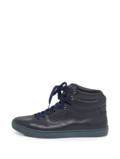 Pre-owned Dolce & Gabbana High-top Sneakers In Blue