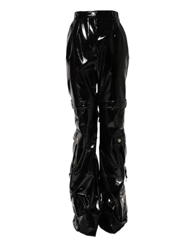 Dolce & Gabbana High-waist Bootcut Cargo Pants In Black