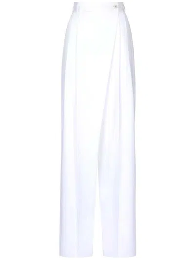 Dolce & Gabbana High-waisted Flared Trousers In White