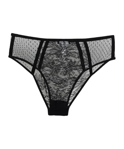 Dolce & Gabbana High-waisted Lace Panties In Black