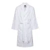 Dolce & Gabbana Terry Cotton Jacquard Bath Robe In White