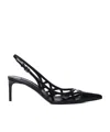 Dolce & Gabbana Pointed-toe Lace-panelled Pumps In Black