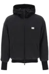 Dolce & Gabbana Men Charcoal Polyester Blend Jacket In Black