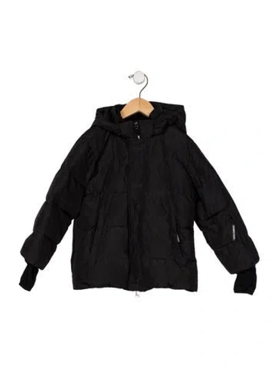 Pre-owned Dolce & Gabbana Babies' Hooded Down Jacket In Black