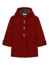 Dolce & Gabbana Hooded Duffle Coat In Red