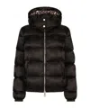 Dolce & Gabbana Monogram-jacquard Puffer Jacket In Black