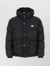DOLCE & GABBANA HOODED PADDED QUILTED POLYESTER JACKET