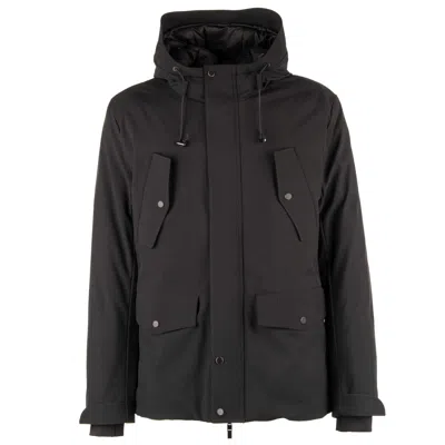Pre-owned Dolce & Gabbana Hooded Parka Jacket With Pockets Logo Black 52 Us 42 L 11191