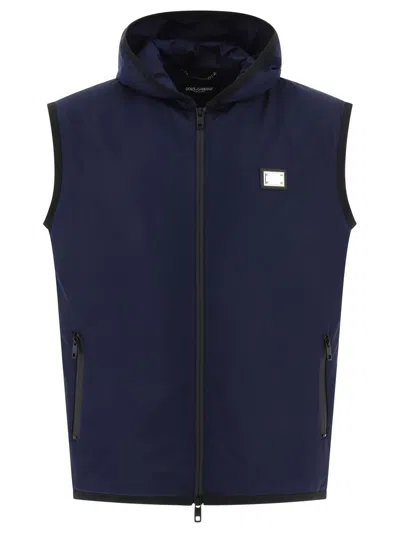 DOLCE & GABBANA DOLCE & GABBANA SPORTY VEST WITH ZIPPER