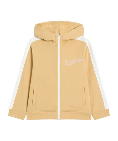 Dolce & Gabbana Kids' Hooded Stripe Zip Top In Yellow