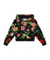 Dolce & Gabbana Rose Print Hoodie In Black