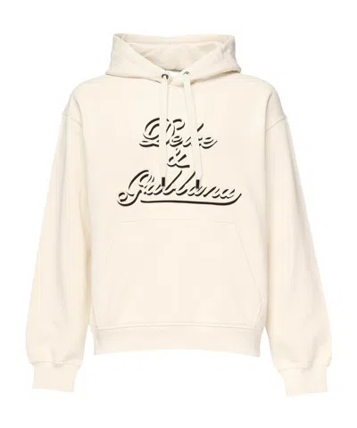 Dolce & Gabbana Hooded Sweatshirt In Brown