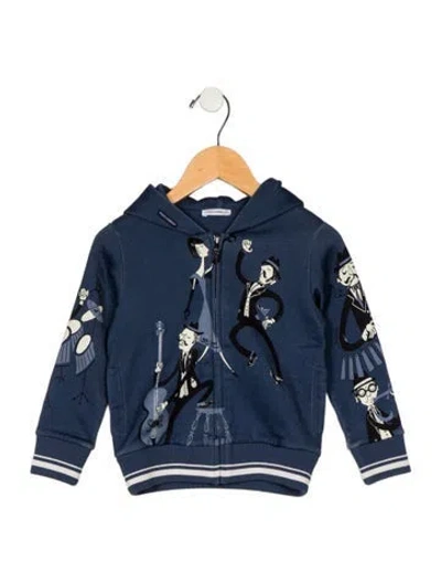 Pre-owned Dolce & Gabbana Babies' Hooded Sweatshirt In Blue
