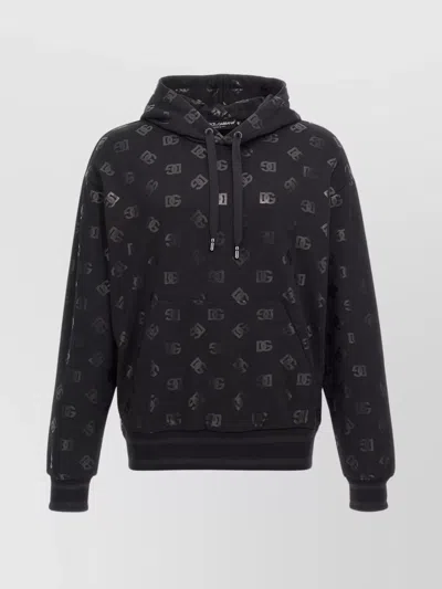 Dolce & Gabbana Hooded Sweatshirt With Drawstring And Pockets In Black