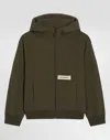 Dolce & Gabbana Hooded Sweatshirt With Logo Tape In Green