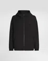 Dolce & Gabbana Hooded Woolen Jacket With Tag In Black