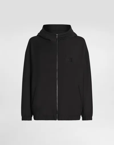 Dolce & Gabbana Hooded Woolen Jacket With Tag In Black