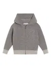 Dolce & Gabbana Hooded Zip-up Cardigan In Gray