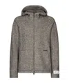 Dolce & Gabbana Hooded Zip-up Jacket In Gray