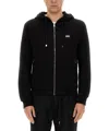 Dolce & Gabbana Men's Drawstring Zip Hoodie In Black