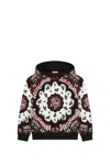 Dolce & Gabbana Bandana-print Zip-up Hoodie In Blue