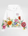 Dolce & Gabbana Hoodie With Floral Print In White
