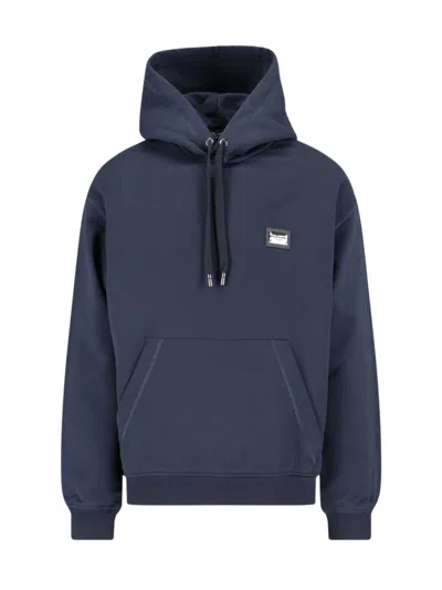 Dolce & Gabbana Hoodie With Logo In Blue